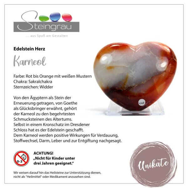 Karneol Herz 411g