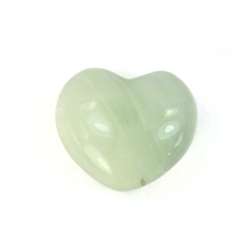 4 cm 1 Stück Handschmeichler Edelserpentin grün Herz Edelstein China Jade Herz 