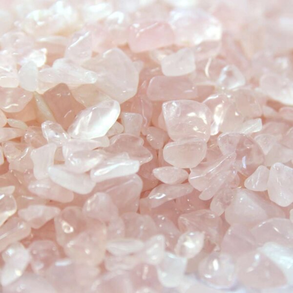 Rosenquarz Trommelstein Chips 4-12mm 100g
