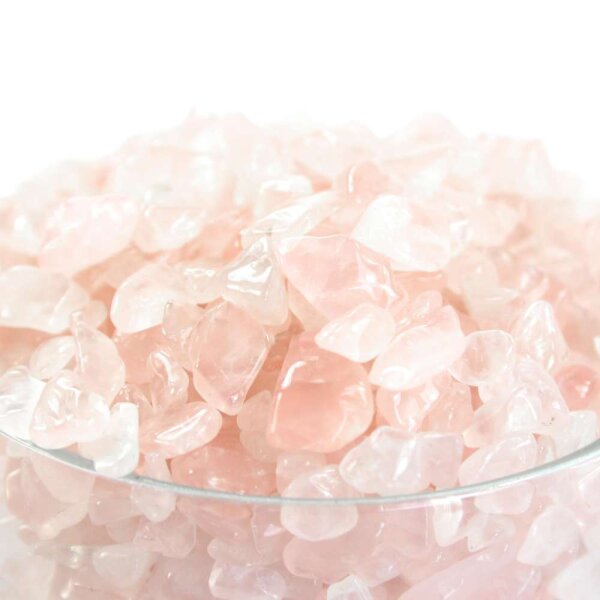 Rosenquarz Trommelstein Chips 4-12mm 100g