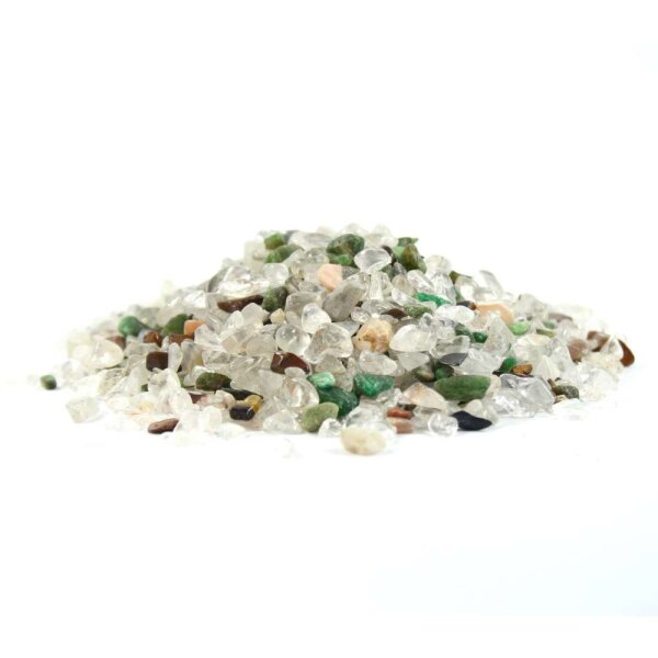 Indien Mix Steingrau 1 Trommelstein Chips 4-12mm 100g