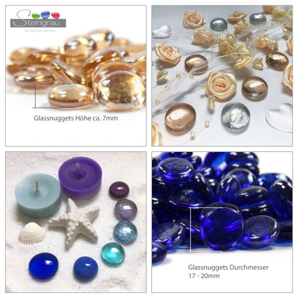 Glasnuggets Opak Purple 1kg (17-20mm)