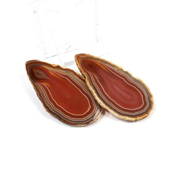 Achatscheiben Pärchen Natur je ca. 10g - 5,4cm