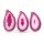 Achatscheiben Trio Pink 9,8cm - 52g / 9cm - 43g / 9,1cm - 38g
