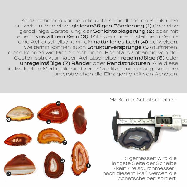 Achatscheibe Rotbraun 8-10 cm