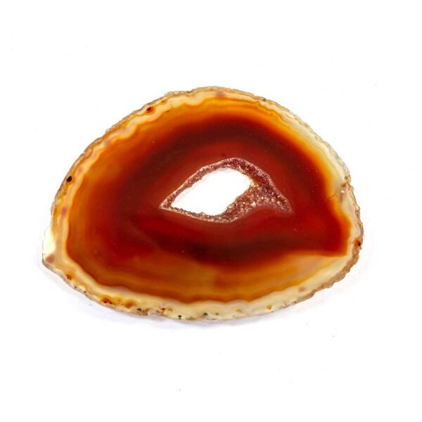 Achatscheibe Rotbraun 8-10 cm gebohrt