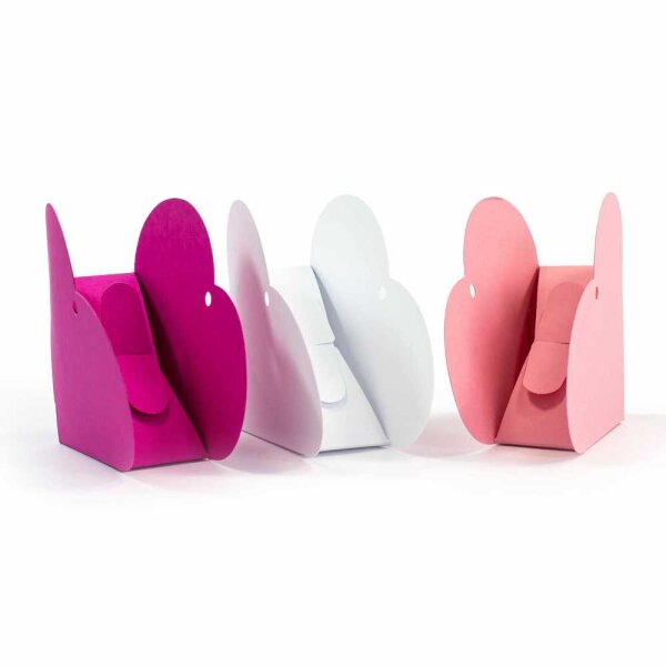 Herz Geschenkbox Rosa mit Schleifenband