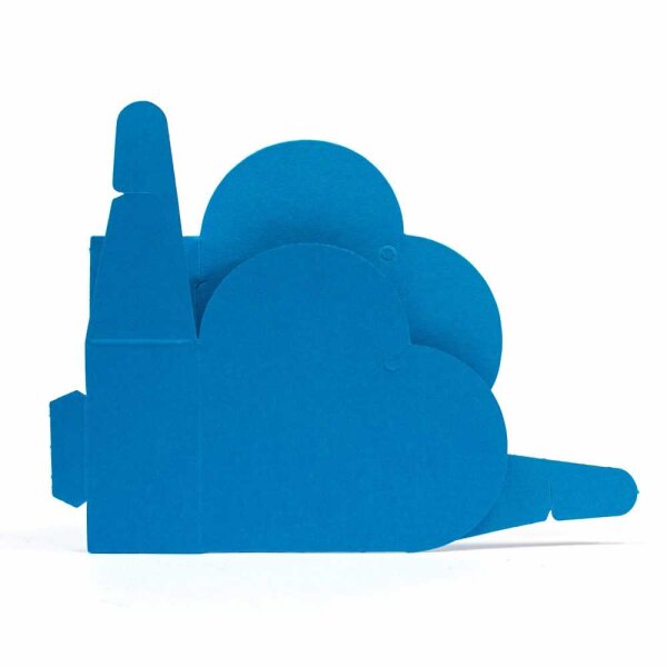 Herz Geschenkbox Blau mit Schleifenband