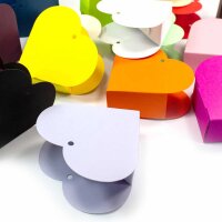 Herz Geschenkbox Flieder mit Schleifenband