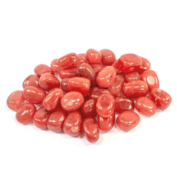 Obsidian Rot synth. tropfenförmig Trommelstein 20-30mm 1 Stein