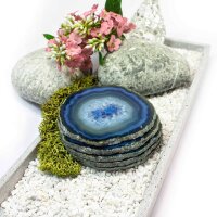 Achatscheiben Quintett Blau ca.7,4-7,9cm - 47-54g