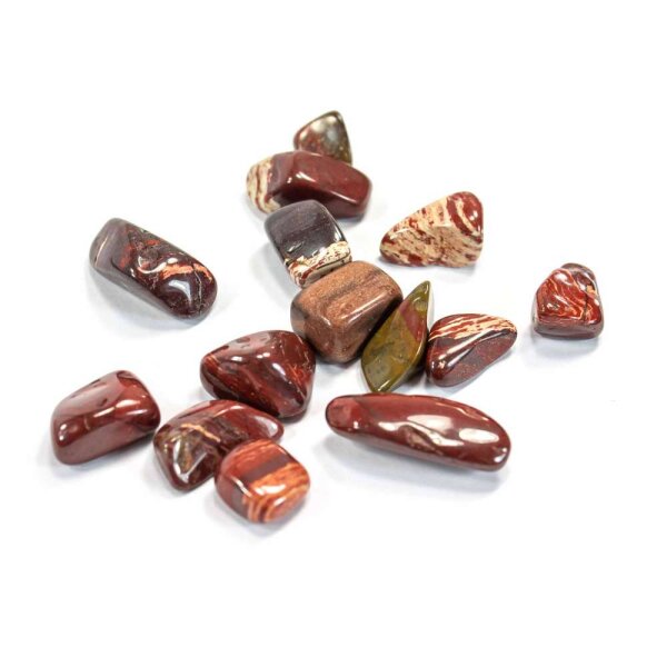 Zebra Eisen Jaspis Trommelstein Chips 4-12mm 100g