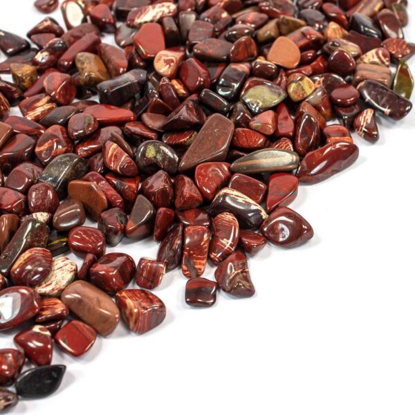 Zebra Eisen Jaspis Trommelstein Chips 4-12mm 100g