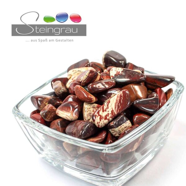 Zebra Eisen Jaspis Trommelstein Chips 4-12mm 100g