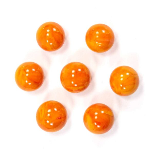 Glasmurmeln Opak Orange marmoriert 100g (16mm)