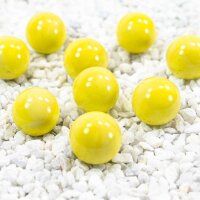 Glasmurmeln Opak Zitronengelb 100g (16mm)