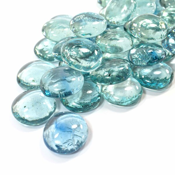 Glasnuggets Crystal Aqua Blau 200g (30-35mm)