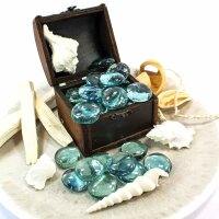 Glasnuggets Crystal Aqua Blau 200g (30-35mm)