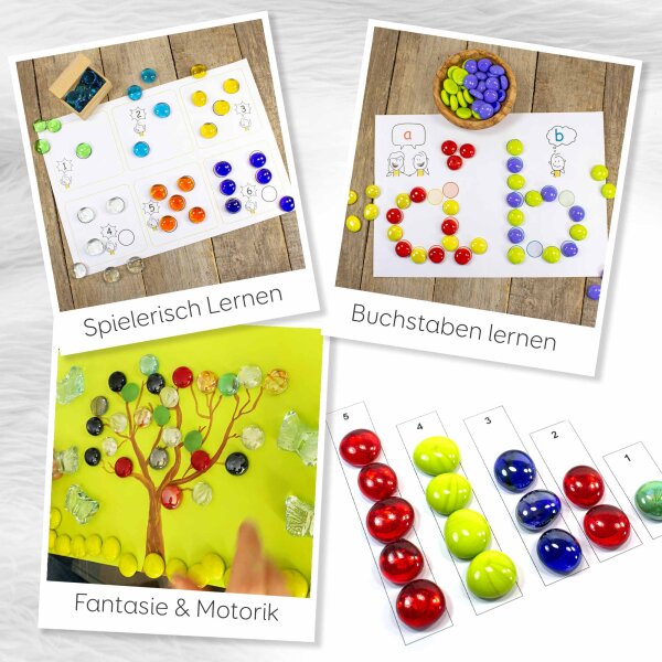 Glasnuggets Frost Petrol Türkis 1kg (17-20mm)