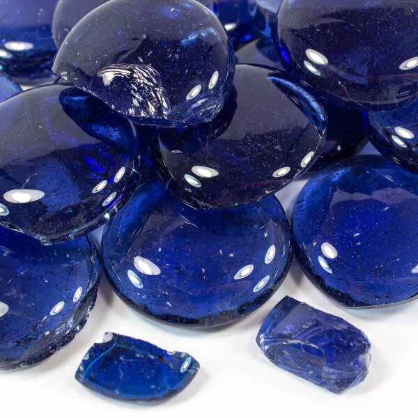 Mosaik Glasbruch Crystal Blau 1kg (15-45mm) II. Wahl