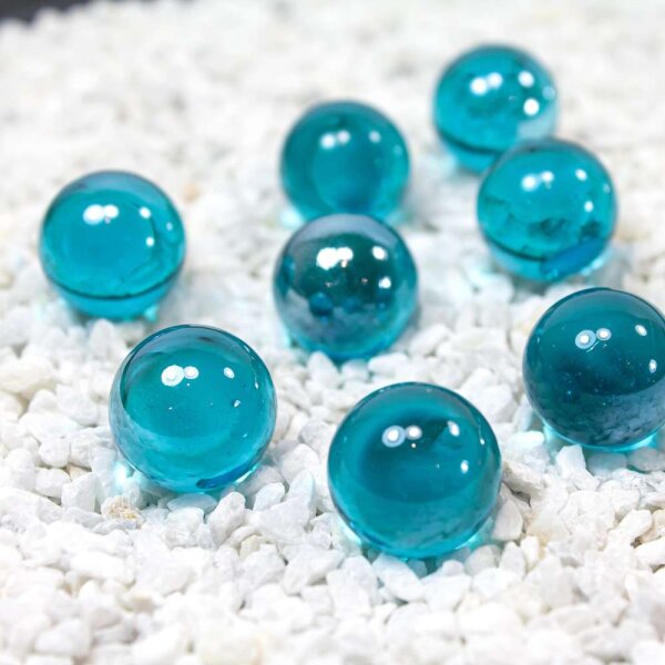 Glasmurmeln Crystal Petrol 1kg (16mm)