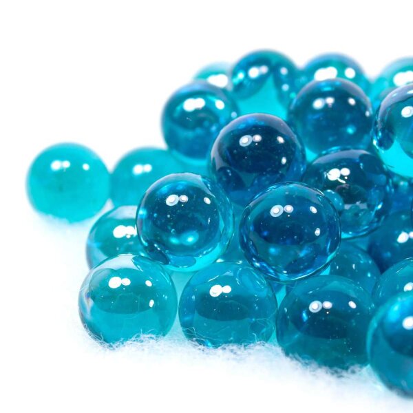 Glasmurmeln Crystal Petrol 1kg (16mm)